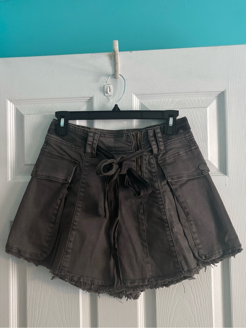 Listicle Denim Cargo Skort